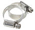 Silver Stainless Steel Hose Clamp For EPDM Rubber / Plastice Hose