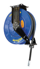 Medium Pressure 2320psi / 160bar retractable water and oil reel hose with dual pedestal base and double supporting axle